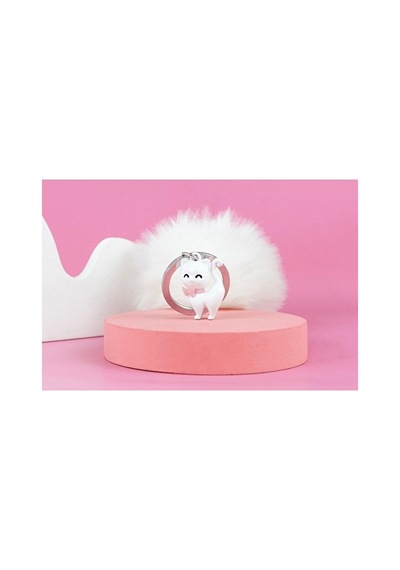 2 Adet Metalmorphose Beyaz Kedi Anahtarlık Mtm341-01