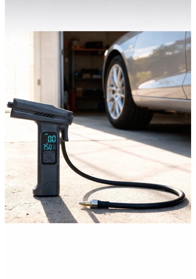 Nivego Taşınabilir 4000 Mah Dijital Hava Pompası 150 Psı Şarjlı Mini Kompresör Lcd Ekranlı, Işıklı, Kemer Kesicili,cam Kırma Otomatik Durma -