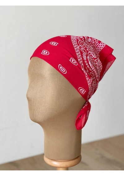 Pamuklu Klasik Desen Unisex Bandana Renkli Bandana Etnik Desenli A Kalite Bandana Kırmızı