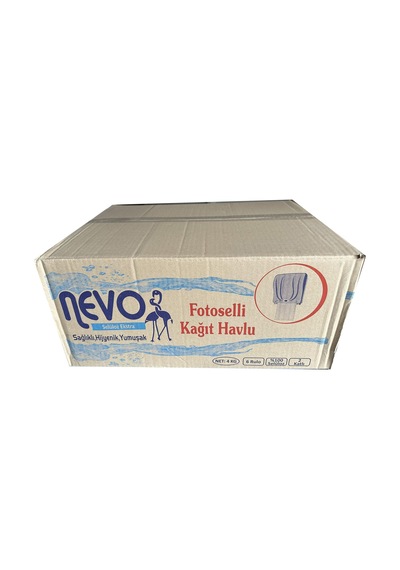 Nevo 2 Kat Hareketli Rulo Kağıt Havlu Makine Havlusu 4 KG 6 x 21 CM