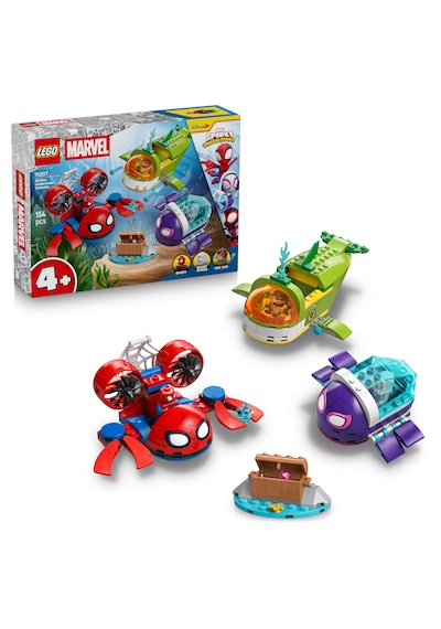 LEGO® Marvel Spidey Ve Arkadaşları Spidey: Su Altı Araçları 11207 -4 Yaş ve Üzeri Çocuklar için Yaratıcı Oyuncak Yapım Seti (154P)