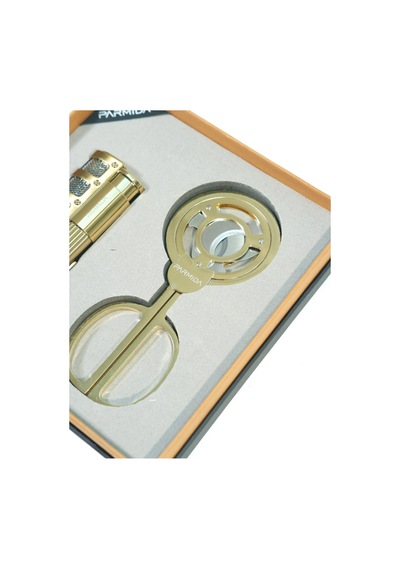 Parmida 3 Torch Gold Çakmak Gold Makas İkili Puro Seti Tr9856