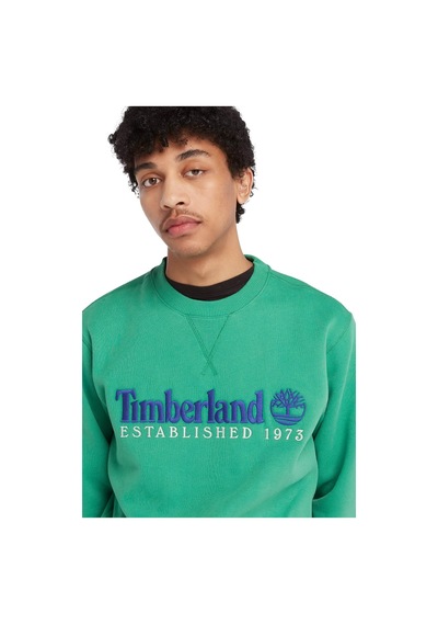 Timberland Embroidery Logo Brush Back Crew Neck Erkek Sweatshirt - Tb0a65dd 001