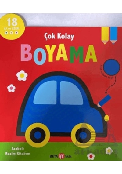 Çok Kolay Boyama Arabalı Resim Kitabım