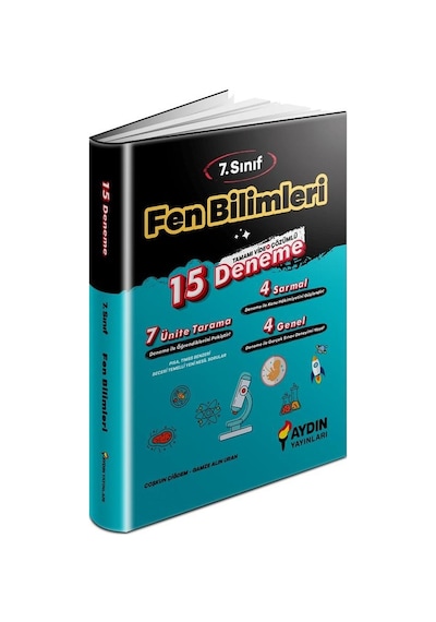 7. Sınıf Fen Bilimleri 15 Deneme -  Aydın Yayınları