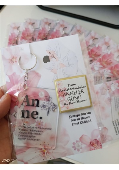 Farklı Market Pembe Anneler Günü Anahtarlık Çikolata Set 5 Adet