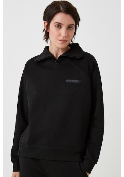 Lacoste Olympic Women's Half Zip Stand Up Collar Sweatshirt Kadın Yarım Fermuar Dik Yaka Sweatshirt Siyah Siyah Lacoste Olympic Women's Half Zip Stand Up Collar Sweatshirt Kadın Yarım Fermuar Dik Yaka Sweatshirt Siyah Siyah
