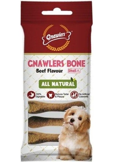 Gnawlers Biftekli Köpek Ödül Kemiği S 7,5 Cm 6'lı 108 Gr