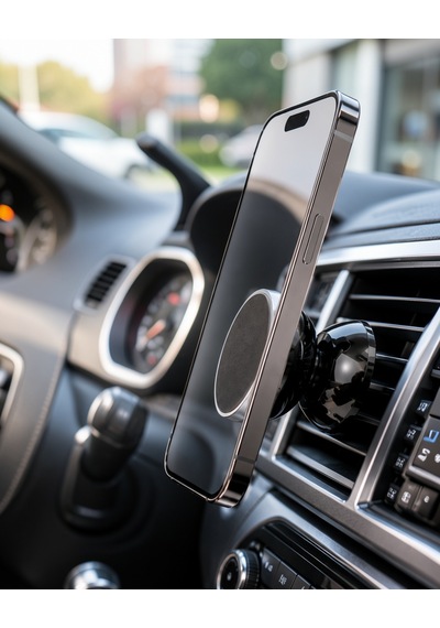 Ayarlanabilir Hareketli Başlıklı Manyetik Araç İçi Telefon Tutucu