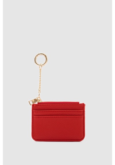 Shule Bags Nook Fermuarlı Charm Kartlık Kırmızı