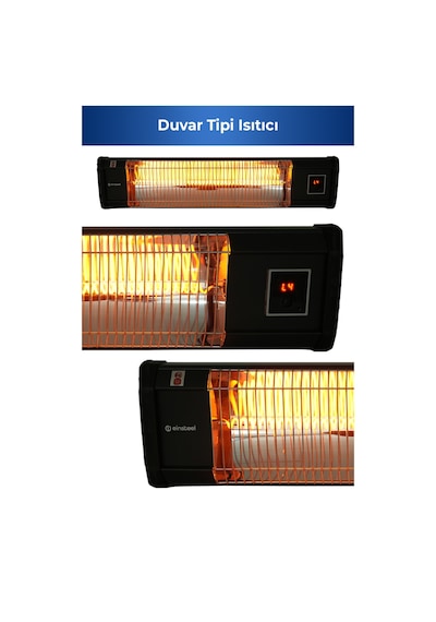 Glow Uzaktan Kumandalı Karbon Infrared Isıtıcı 2500w Duvar Tipi Teras Balkon 5963