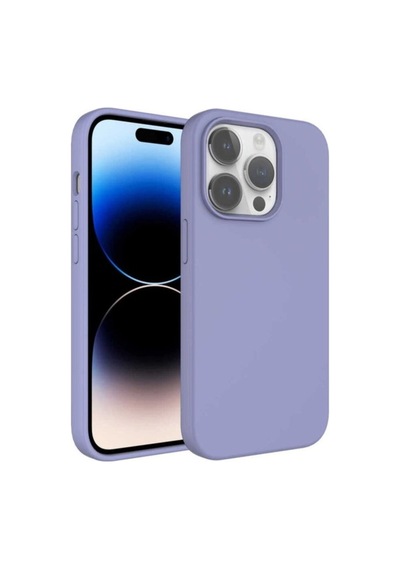 Apple Uyumlu iPhone 14 Pro Kılıf Sıvı Teknolojili Silinebilir Sert Zore Kivi Kapak Lavendery Gray