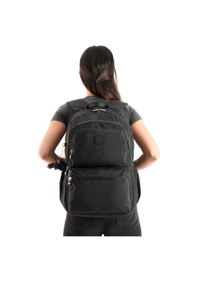 Baginn Unisex Kadın Sırt Çantası Gümlük Kullanıma Uygun Büyük Boy Seyahat Çantası 43 30 Cm Okul Çantası Siyah