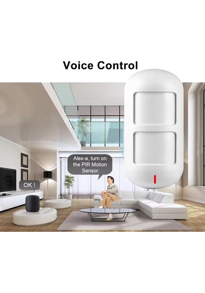 Kablosuz Anti-pet Alarmı Hareket Dedektörü, Bvaztvp Çift Algılama Penceresi Wifi Pır Hareket Sensörü, Piller Dahi