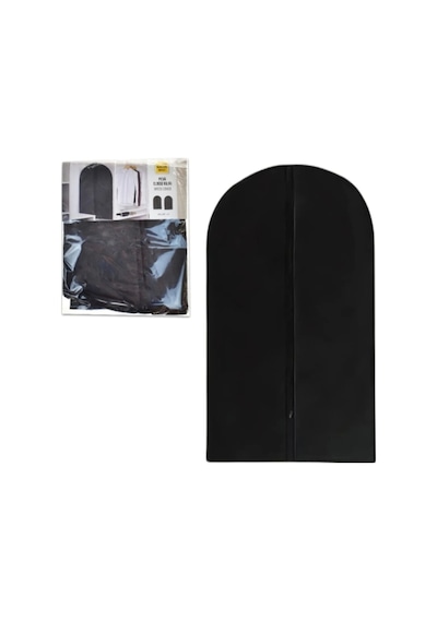 Abiye Elbise Kılıfı 60x100cm Siyah - Beyaz Su Geçirmez Dress Cover Plastik Siyah Cn Diğer