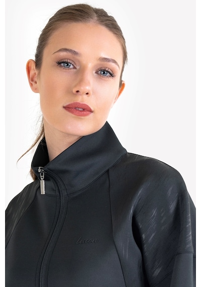 Lescon Siyah Kadın Fermuarlı Sweatshirt 23n-2124 Siyah