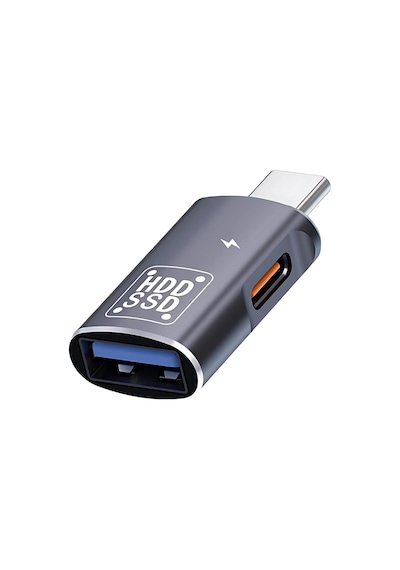 Ga89 Type-c To Şarj + Otg 3.0 2in1 Adaptör Telefona Harddisk Bağla Alüminyum Kasa
