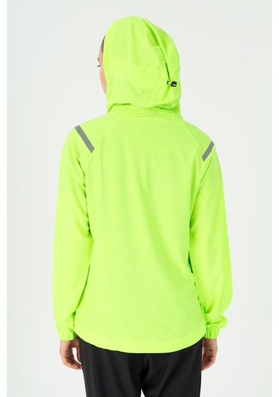 Maraton Regular Kadın Kapüşonlu Neon Yeşil Tracktop Yeşil