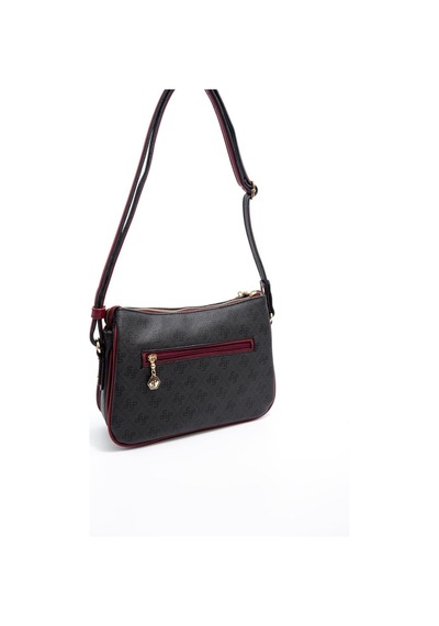 Silver Polo Sp818 Kadın Çapraz Çanta Monogram Antrasit-bordo