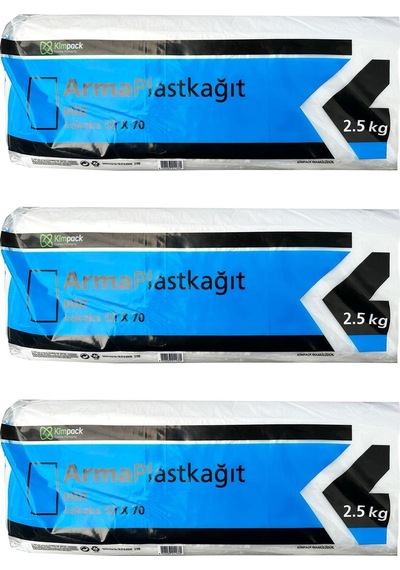 Arma Plastik Kağıt Düz Tabaka Şeffaf Poşet Naylon - 50 x 70 CM. - 2.5 KG'lık 3 Paket