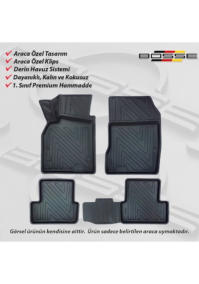 Renault Fluence Paspas Araca Özel 2009 2016 BOSSE 3D Havuzlu Oto Paspas