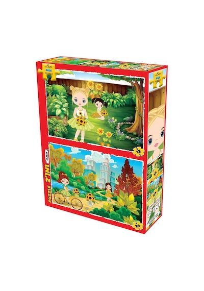 Laço Kids Puzzle Ayçiçek Kızlar 2 In 1 Çocuklar Için Yapboz