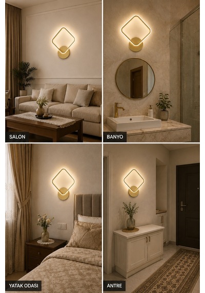 Luko Modern Led Duvar Apliği Günışığı Eskitme