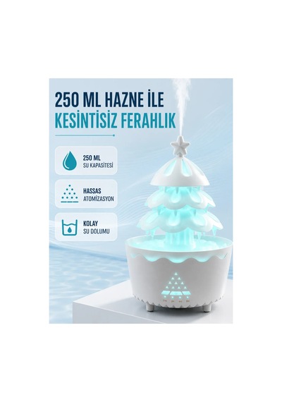 Şans Ağacı Led Işıklı Ultrasonik Buhar Makinesi Esansiyel Yağ Aroma Yayıcı Standart