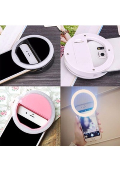 Youtuber Led Selfie Led Işıklı Telefon Tutucu Makyaj Işığı Ring Light Usb Girişli Beyaz