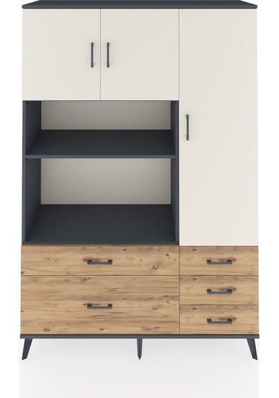 Hyperion Dolap 7 Raflı 5 Çekmeceli 3 Kapaklı 132x44x195 Antrasit-aytaşı/çam Aytası/atlas Çam Hyperion Dolap 7 Raflı 5 Çekmeceli 3 Kapaklı 132x44x195 Antrasit-aytaşı/çam Aytası/atlas Çam