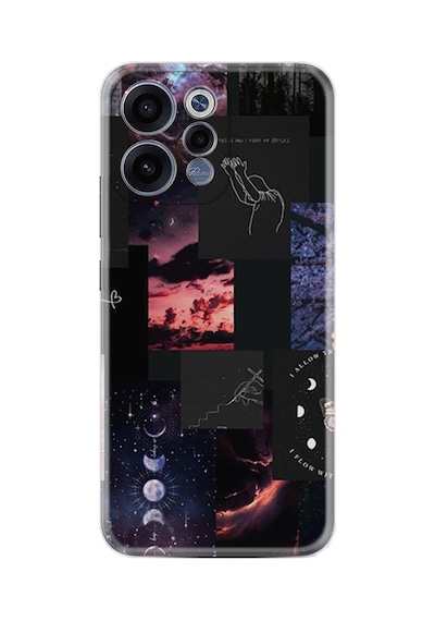 Oppo Reno 15 / 15f 5g Kılıf Boutique Baskılı Resimli Ay Pattern Pcode -030
