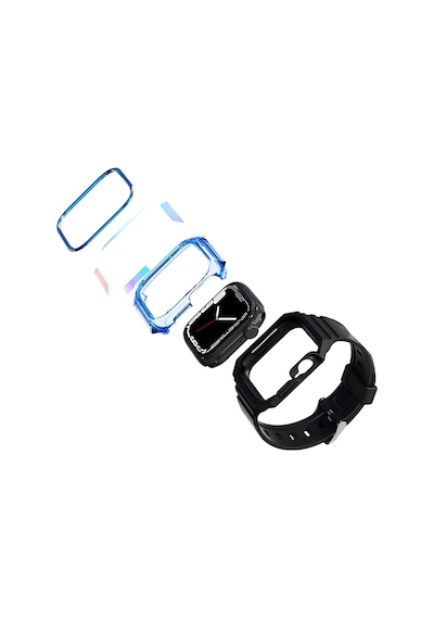 Apple Uyumlu Watch 40mm Zore Krd-88 Sert Pc Kasa Koruyuculu Silikon Kordon