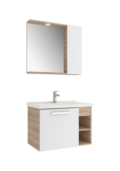 Kale Mare Banyo Dolabı Takımı 80 Cm Beyaz-meşe Beyaz - Meşe Kale Mare Banyo Dolabı Takımı 80 Cm Beyaz-meşe Beyaz - Meşe