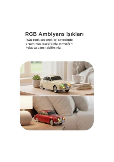 Premium Görünümlü Stil Mini Bluetooth Hoparlör Retro Araba Tasarımlı Ws-596 Siyah