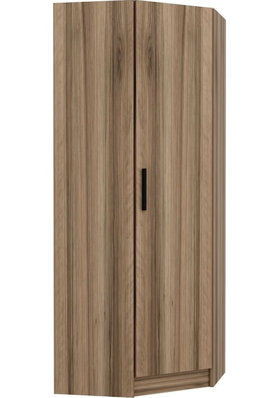 Kale Tek Kapaklı Köşe Zincir Dolap Dore Ceviz - 210cm