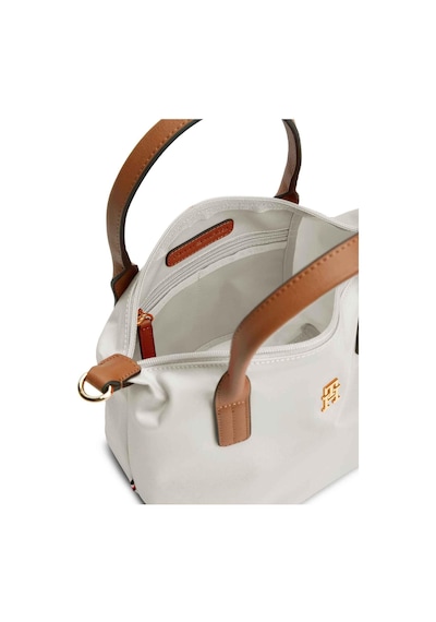 Tommy Hilfiger Kadın Marka Logolu Günlük Kullanıma Uygun Krem El Çantası Aw0aw17709 Aeo-13274 Krem