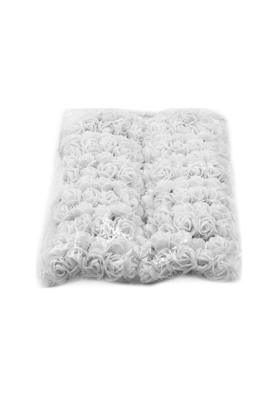 144pcs/lot 2cm Çok Renkli Pe Gül Köpüğü Mini Yapay İpek Çiçekler Buket Düğün Dekoratif Çelenkleri White Diğer