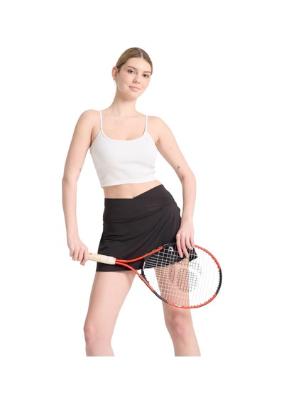 Hnc Sport Kadın Siyah Ultra Esnek Cepli Tenis Şort Etek- Spor Tenis Etek Ile Antrenmanlarınıza Tarz Katın