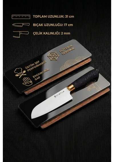 Black Copper Serisi 5 Li Mutfak Bıçağı Et Ekmek Sebze Mutfak Şef Bıçak Seti Mft-568 Siyah