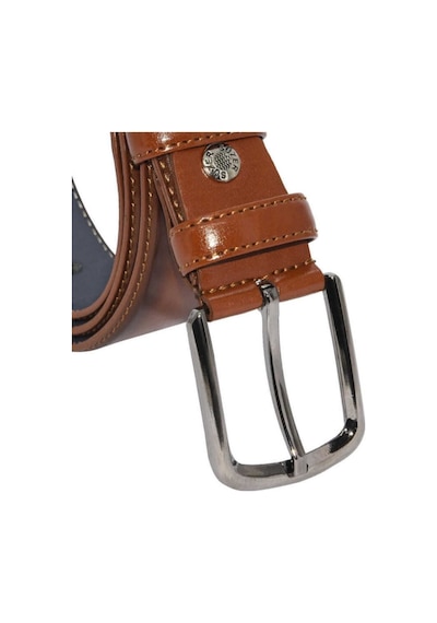 Süzer Deri 3.5 Cm. Klasik Suni Deri Dikişli Model Erkek Kemer Taba Taba