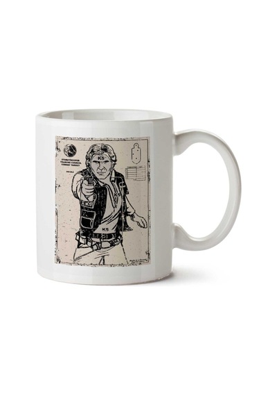 Star Wars Han Solo Target Practice İki Tarafı Baskılı Kupa Bardak Çok Renkli