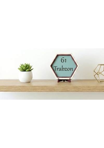 61 Trabzon Temalı Minimalist Dekoratif Obje, Estetik Şehir Hatırası Ve Değerli Anı Hediyesi 10x10 Cm