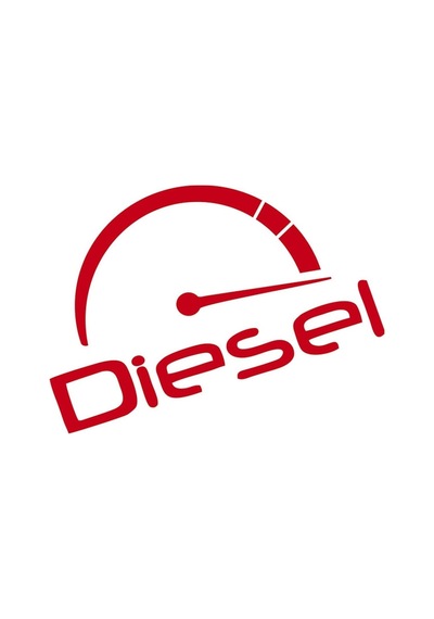 2 Adet Diesel Depo Kapağı Sticker Çıkartma 10Cmx7Cm Kırmızı