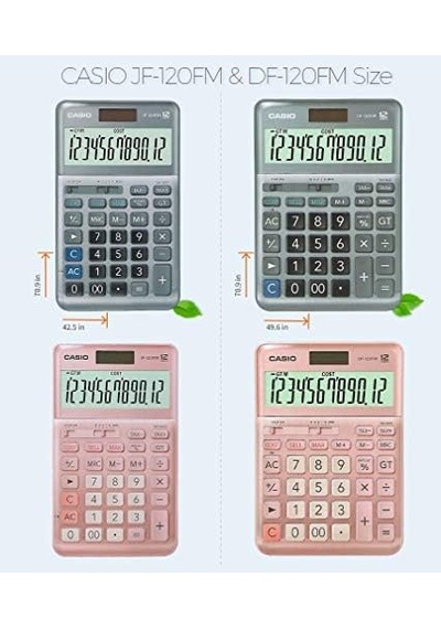 Jf-120fm-pk Pembe 12 Hane Masa Üstü Hesap Makinesi 010