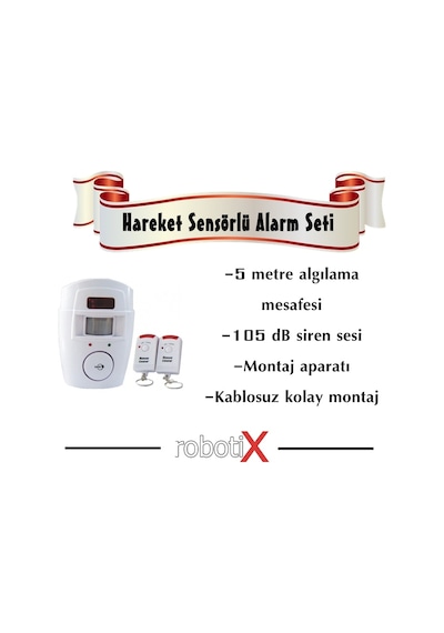Robotix Kablosuz Hareket Sensörlü Kumandalı Alarm