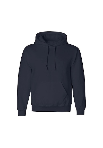 Erkek 3 İplik Pamuklu Kapüşonlu Cepli Oversize Hoodie Sweatshirt - Lacivert