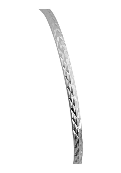 Oya Silver Desenli İnce Gümüş Ajda Bilezik 6.2x6.2 Cm Kl234j