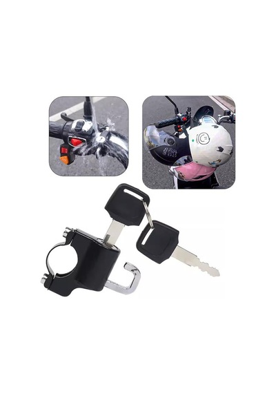 Sunup Sn-24295 22-26mm Unıversal Motosiklet Kask Kilidi Gri