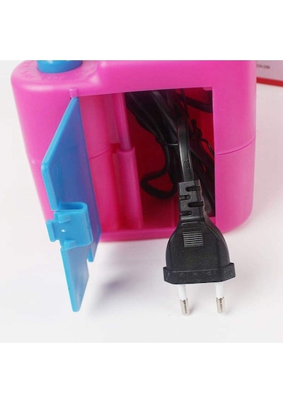 Çift Çıkışlı Elektrikli Balon Şişirme Makinesi Balon Makinası Pompası Şişirme Aleti Fişli Renkli