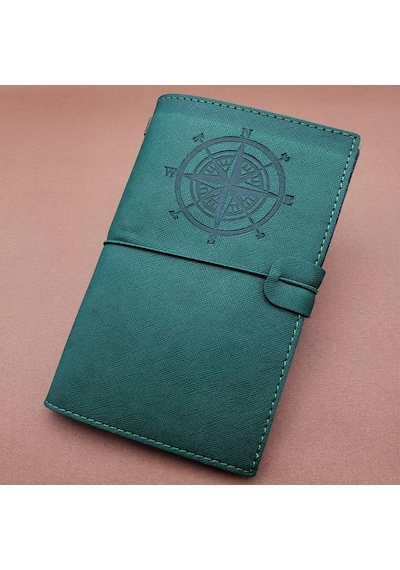 Pusula Deri Defter Çok Renkli
